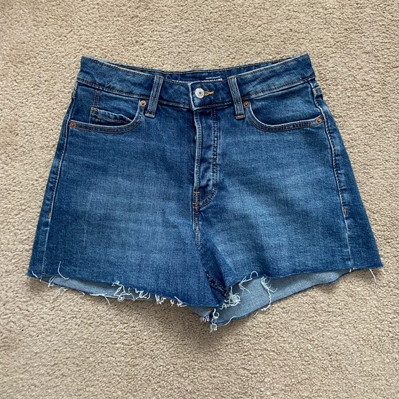 Old Navy Pants - Old Navy Ski-Hi A-Line Shorts Dark Wash
